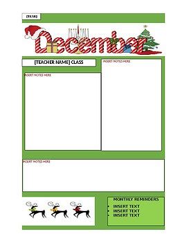 Free Editable December Newsletter Template - FREE PRINTABLE TEMPLATES