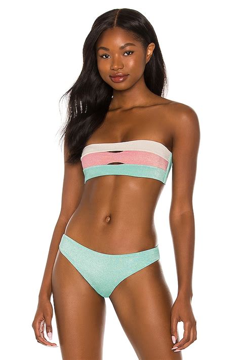 PQ Color Block Bandeau Bikini Top In Divine REVOLVE