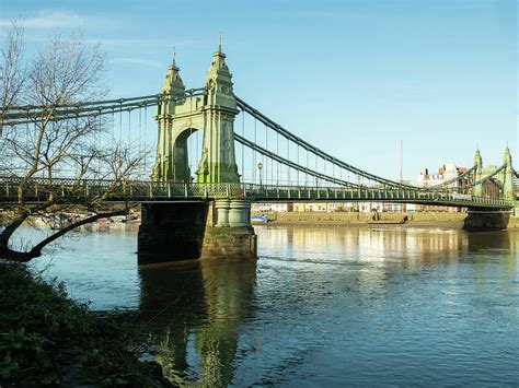 Hammersmith Bridge London. Photograph by Richard Boot - Pixels