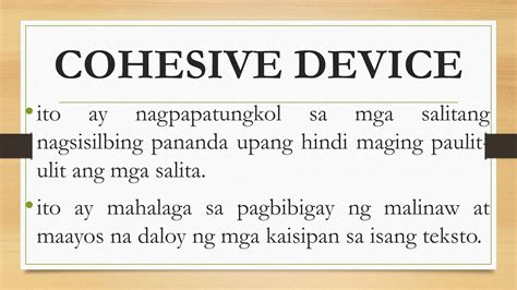 Cohesive Device KOHESIYONG GRAMATIKAL Pptx