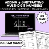 Multi Digit Addition Subtraction Homework Packet 3rd Grade Math