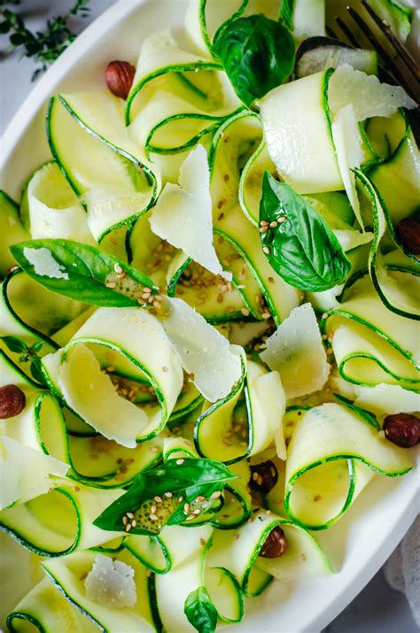 Salade De Courgettes Crues Recette Tangerine Zest