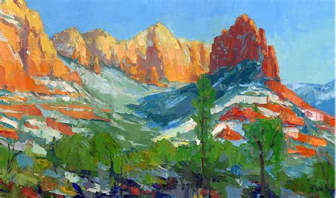 Oil Art Collectibles Sedona Plein Air Landscape Oil Painting Brins