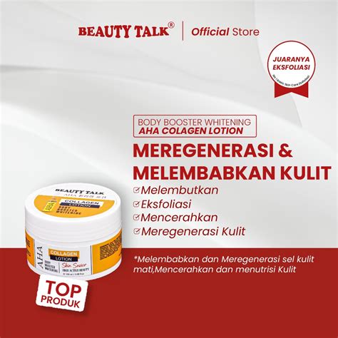 Jual Beauty Talk Aha Collagen Body Booster Whitening Lotion Ml