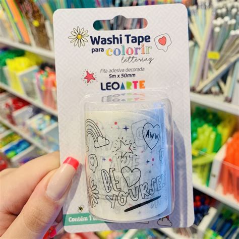 WASHI TAPE PARA COLORIR LEOARTE Dona Maria Papelaria Criativa