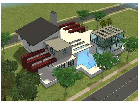 Sims 2 Modern minimalist style house by RamboRocky on DeviantArt