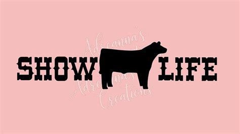 Show Steer Show Life Sticker On Etsy Vinyl Decals Etsy Show Steers