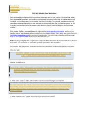 Env Module Four Worksheet Peer Review Docx Kara Parker