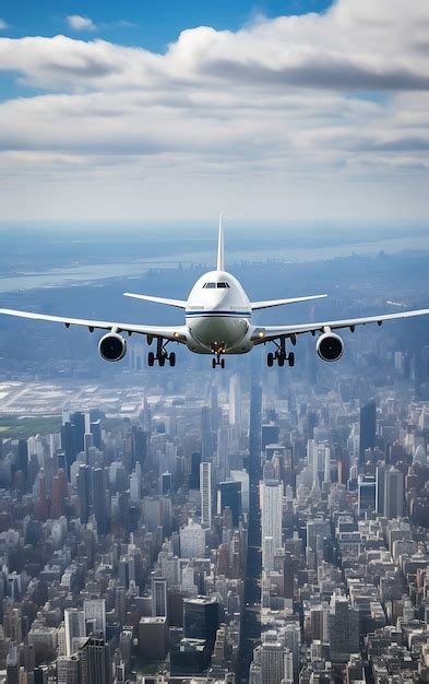 Jumbo Jet Volando En El Cielo Foto Gratis