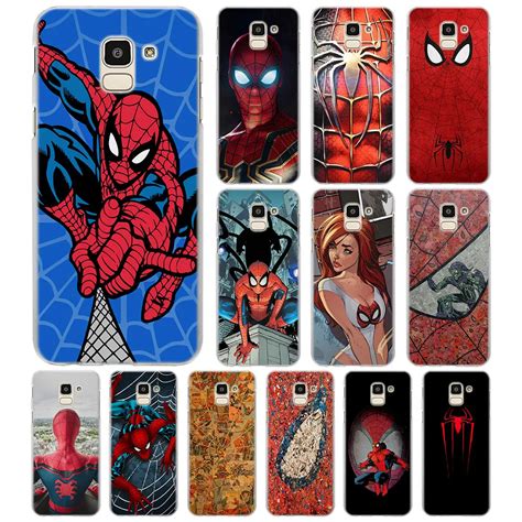 Marvel Hero Spider Man Phone Case For Samsung Galaxy J3 J4 J6 J7 J8 2018 J2core Hard Pc Case