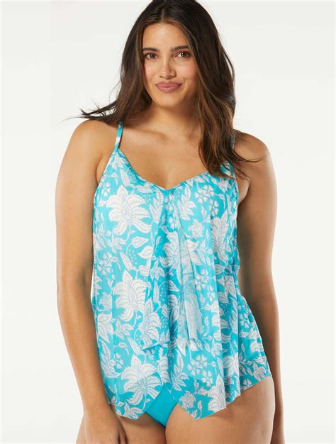 Beach House Swim Kerry Mesh Layer Underwire Tankini Top Coastal Botanical