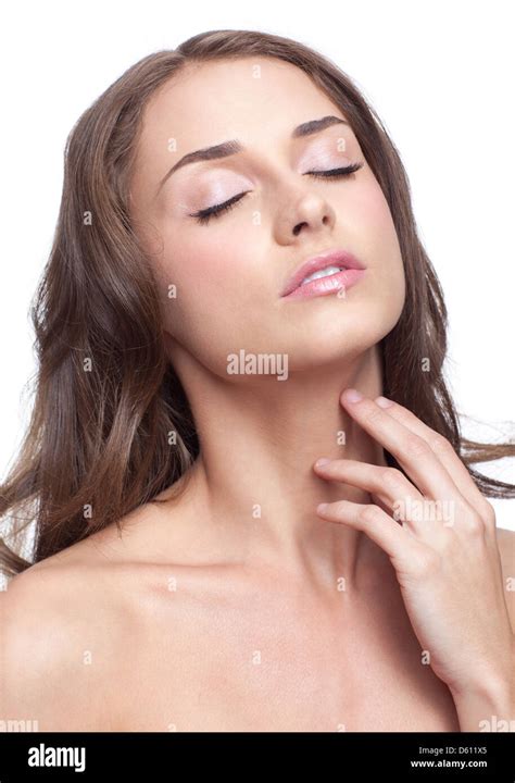 Pretty Longhaired Brunette Hi Res Stock Photography And Images Alamy