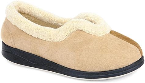 Pavers Full Slipper With Memory Foam Insole 305 625 Beige Multi Size