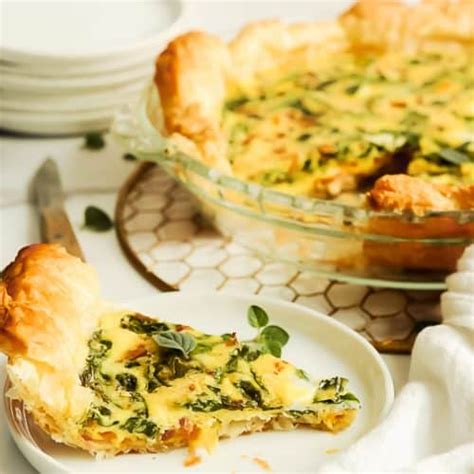 Puff Pastry Quiche Recipe With Bacon Spinach Momma Fit Lyndsey