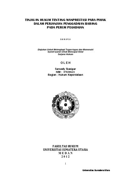 Sejarah Lahirnya Pegadaian Tinjauan Hukum Tentang Wanprestasi Para