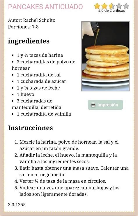 Pin De Lourdes 🇺🇾 En Cocina Receta Panqueques Facil Hotcakes Receta