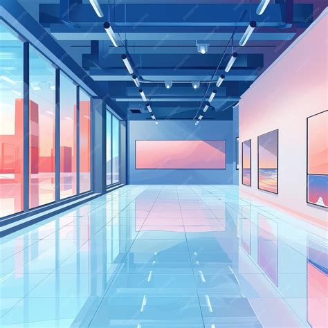 premium photo  vibrant illustration   contemporary art gallery