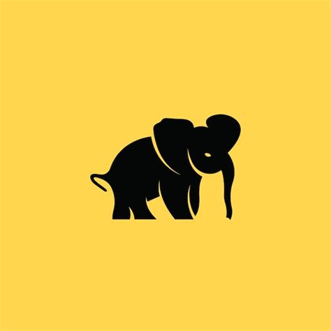 Elefant Abstrakte Logo Vorlage Premium Vektor