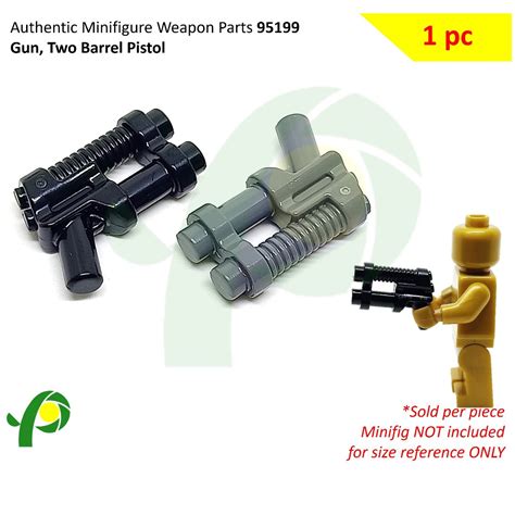 LEGO Minifigure Weapon Parts 95199 Toy Gun, Two Barrel Pistol | Shopee ...