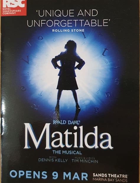 Matilda tickets, musical,, Tickets & Vouchers, Event Tickets on Carousell