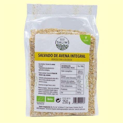 Salvado de Avena integral Ecológico Eco 250 gramos Salim