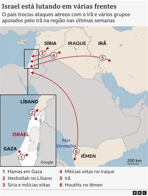 Israel x Hezbollah Irã e Hamas 5 mapas que explicam a guerra BBC