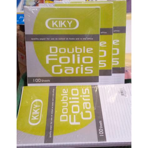 Jual Kertas Double Folio Garis Kiky Bergaris 100 Lembar Shopee Indonesia