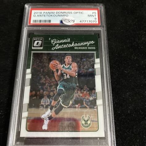 2016 Panini Donruss Optic Giannis Antetokounmpo 5 Psa 9 Ebay