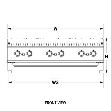 36 Inch 6 Burner Countertop Gas Hot Plate Vollrath Foodservice