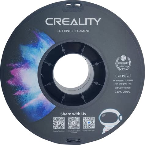 Creality Mm Cr Petg Filament Kg Black Cr Petg Bl B H