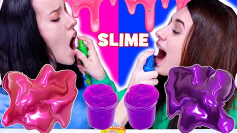 Asmr Slime Food Challenge Fake Vs Real Candy Spray Bite Or Lick Or Nothing Youtube