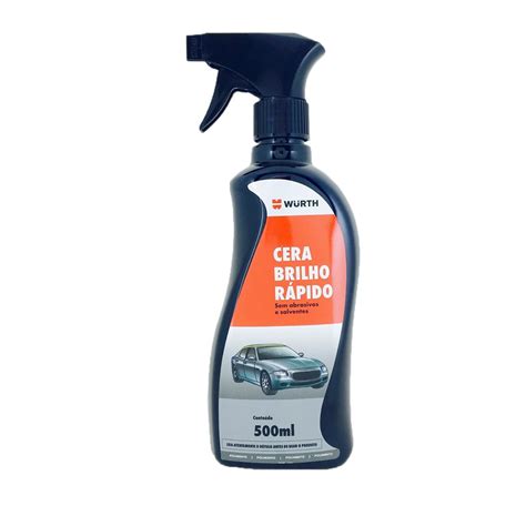 Limpeza Automotiva Cera Brilho Rápido Spray Wurth 500ML em 6x s juros