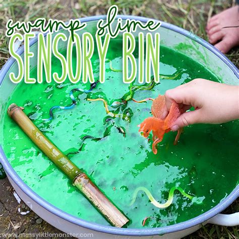 Slime Sensory Bin Snake Swamp - Messy Little Monster