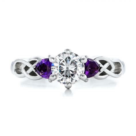 Custom Amethyst and Diamond Engagement Ring #100817 Bellevue Seattle ...