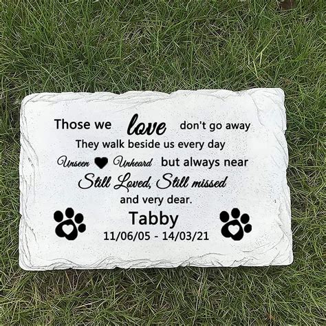 Amazon.com : LAGGATTS Personalised Pet Dog Garden Memorial Stone Plaque ...