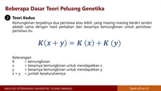 Teori Peluang Genetika - Materi Genetika Ternak | PPT