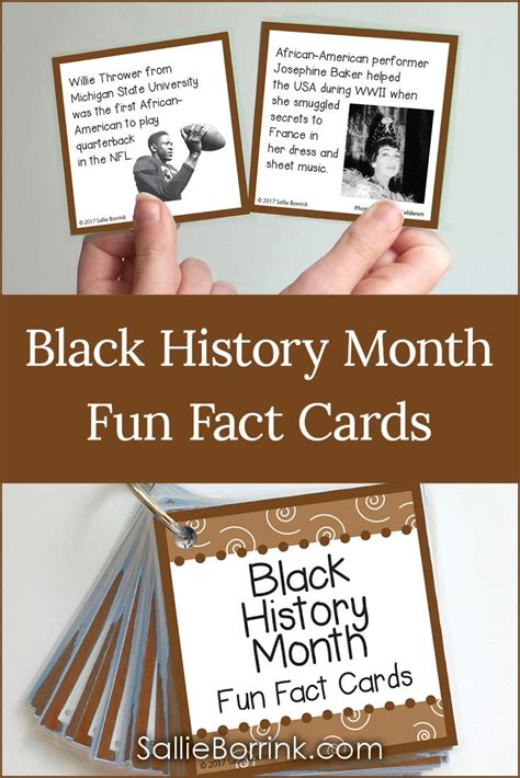 Black History Month Fun Facts Cards A Quiet Simple Life With Sallie Borrink Black History