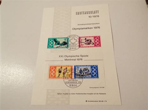 Gs Germany Deutsche Bundespost Fdc Sheet Special Postmark Ebay