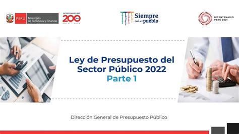 Dgpp Ley De Presupuesto Del Sector Público 2022 Parte 1 Youtube