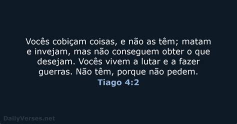 17 de março de 2020 Versículo da Bíblia do dia NVI Tiago 4 2