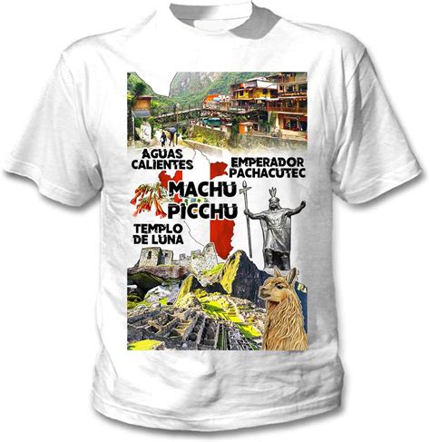 Teesquare St Men S Peru Machu Picchu White T Shirt Size Small Amazon