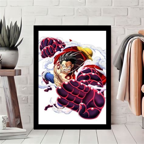 Quadro Decorativo Luffy One Piece Moldura E Vidro Elo