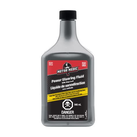 Motor Medic® Power Steering Fluid Wstop Leak 32oz946 Ml French M2