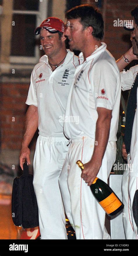 Andrew Strauss Graeme Swann And Graham Onions The England Cricket Team