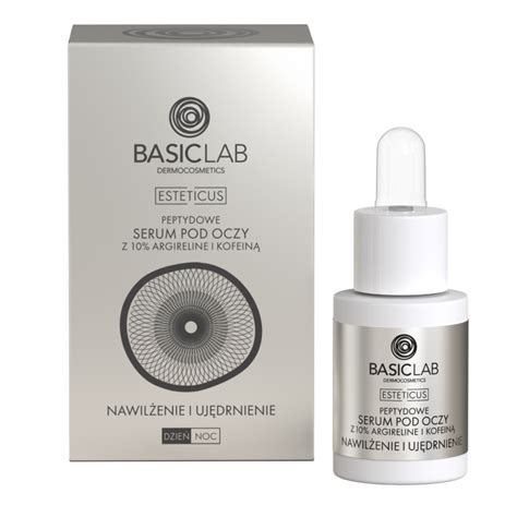 BASICLAB Nawilżenie i Ujędrnienie Peptydowe Serum pod oczy z kofeiną 15 ml