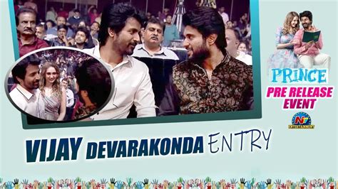 Vijay Devarakonda Entry At Prince Movie Pre Release Event