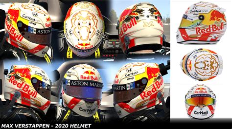 Max Verstappen 2020 - Testing Helmet by George Simmons - Trading Paints