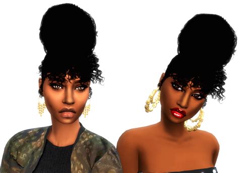 Sims 4 Cc Curly Buns Vfekool