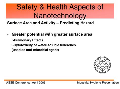 Ppt Safety And Health Aspects Of Nanotechnology Powerpoint Presentation