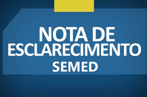 Nota de Esclarecimento da Secretaria Municipal de Educação de Porto